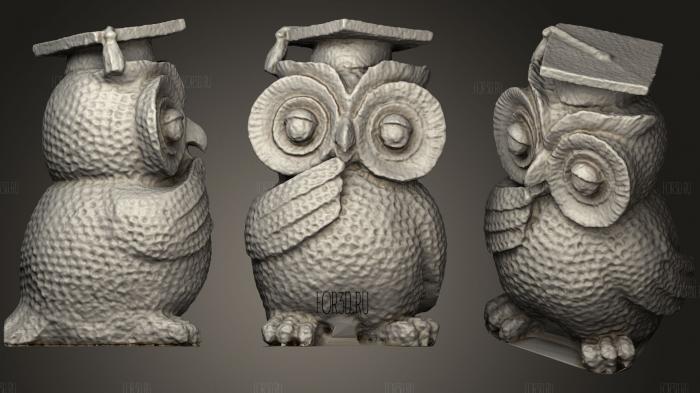 An Owl stl model for CNC